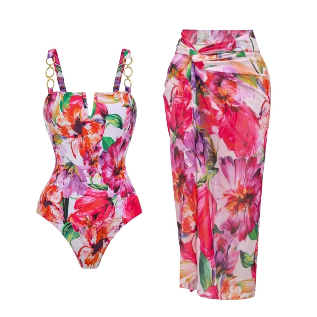 Swimsuit Floral Holiday Atmosphere One Piece Swimsuit Women