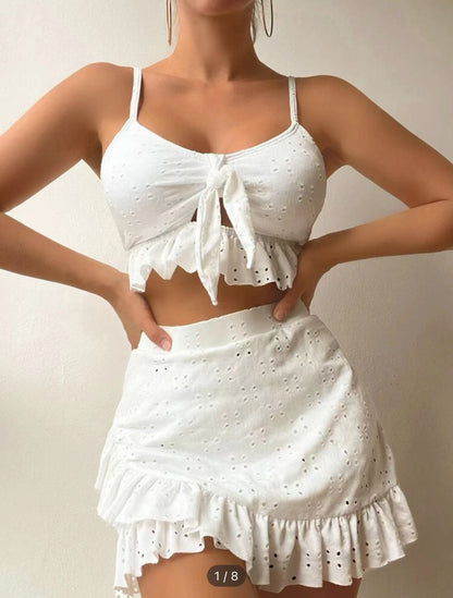 Swimsuit Beach Skirt Bikini Three Piece Set Swimsuit Conservative Swimsuit Women