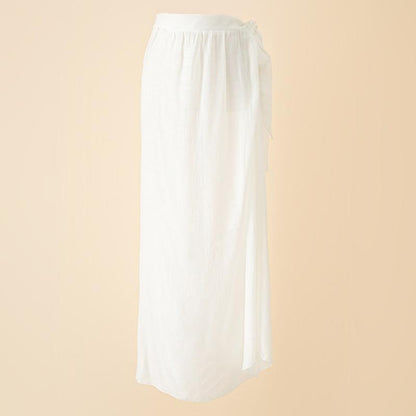 Chiffon Printed Beach Cover up Sexy Slit Skirt Vacation Skirt Beach Cover Up Women