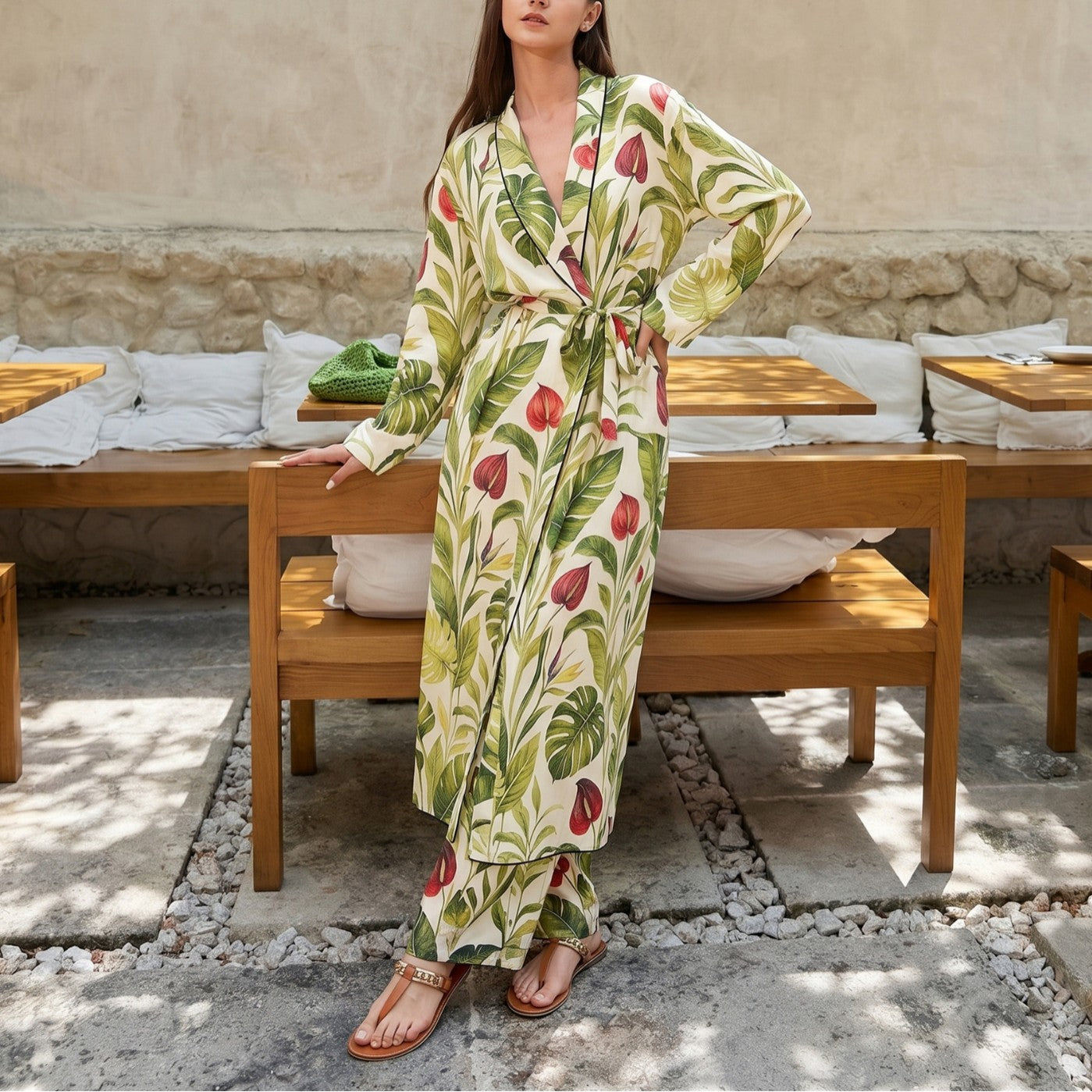 Beach Dress Women Casual Holiday Floral Print Cardigan Bikini Swimsuit Blouse Sun Protective Clothing