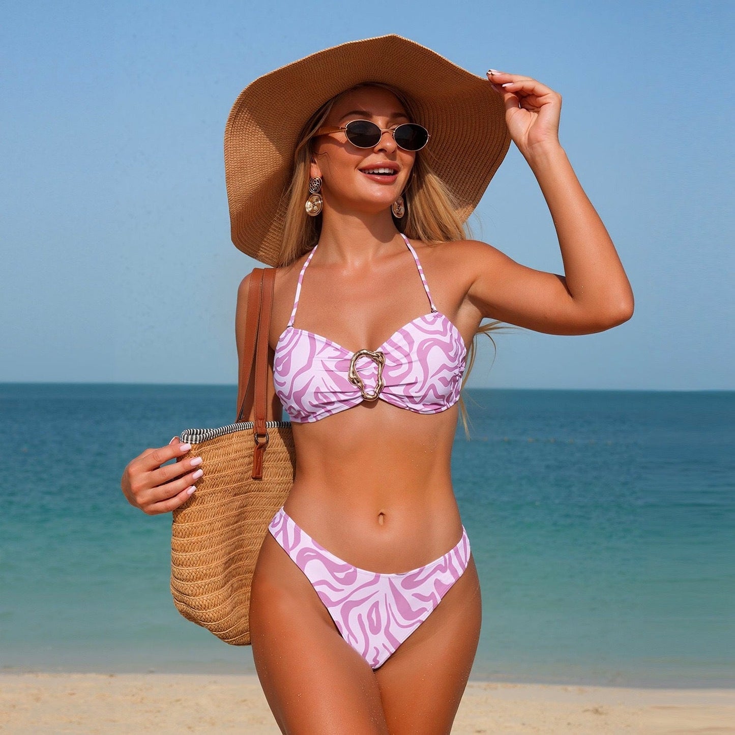 Special Split Swimsuit Triangle Bikini Swimsuit Women