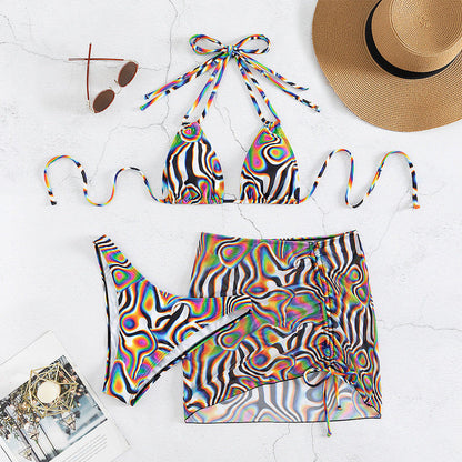Swimsuit Women Sexy Bikini Rope Mesh Wansheng Colorful Bikini Swimsuit