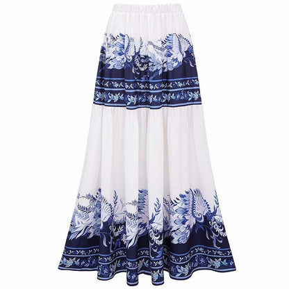 Sexy V neck Printed Swimsuit Women's Vacation Beach Two Piece Sets