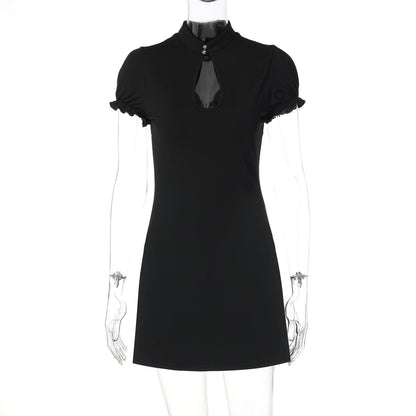 French Sexy Sheath Nightclub Dress Women Spring Sexy Slimming Sexy Short Sleeve