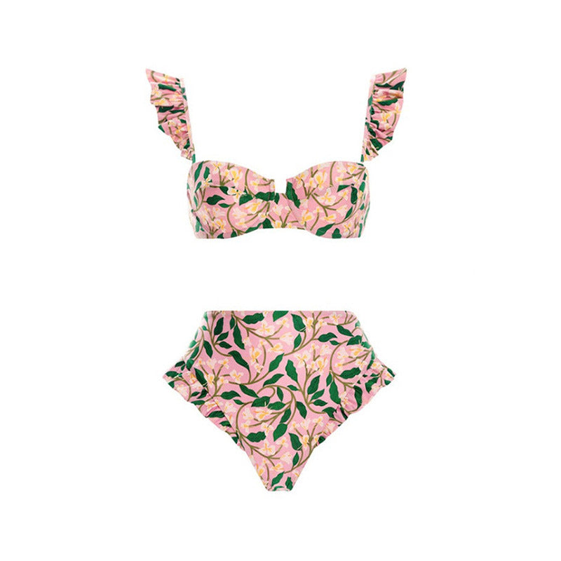 Floral One Piece Swimsuit Women Vacation Beach Dress Swimsuit Supply