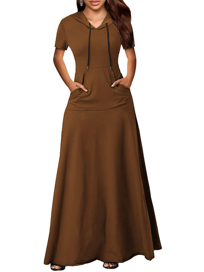 Wal Mart Spring Summer Sexy Sexy Hooded Sweater Maxi Dress Women
