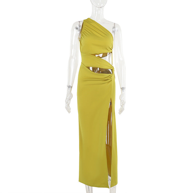 Autumn Sheath Dress Socialite Elegant Sexy Slim Shoulder Holiday Dress