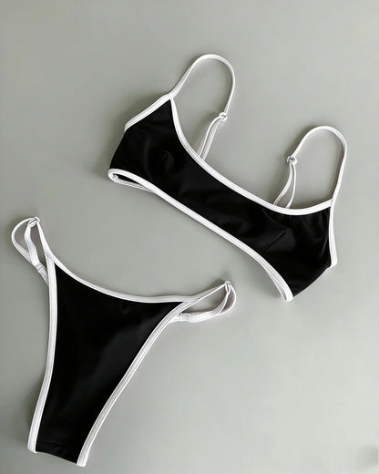 Popular Bikini Solid Color Sexy Split Multi Color Swimsuit Women