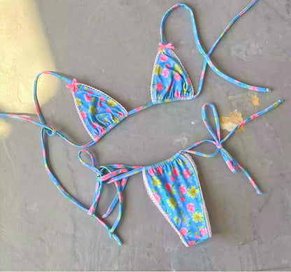 Popular Bikini Small Floral Sexy Split Swimsuit Women