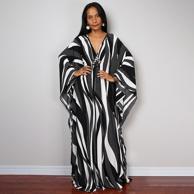 Beach Dress Loose Seaside Vacation Sun Protection Robe Beach Cover Up Swimsuit Outwear Women
