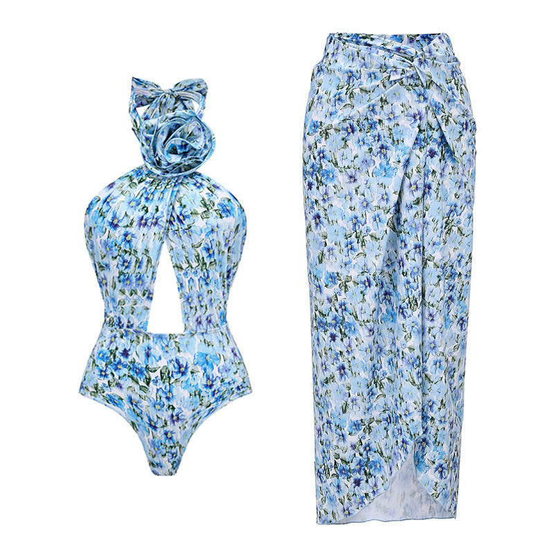 Floral Decoration Or Hollow Out Cutout out Swimsuit Women Clothing Wrap