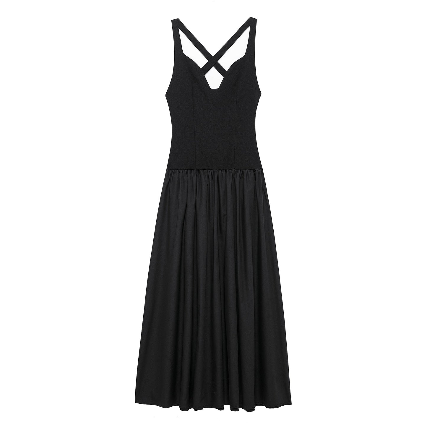 Women Solid Color Sleeveless Dress