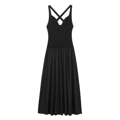 Women Solid Color Sleeveless Dress