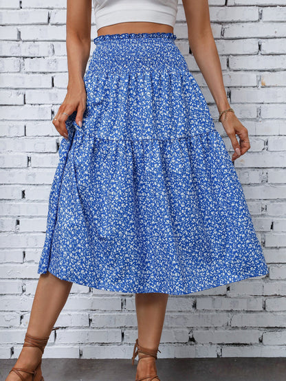 Summer Women Clothing Summer Printed Skirt
