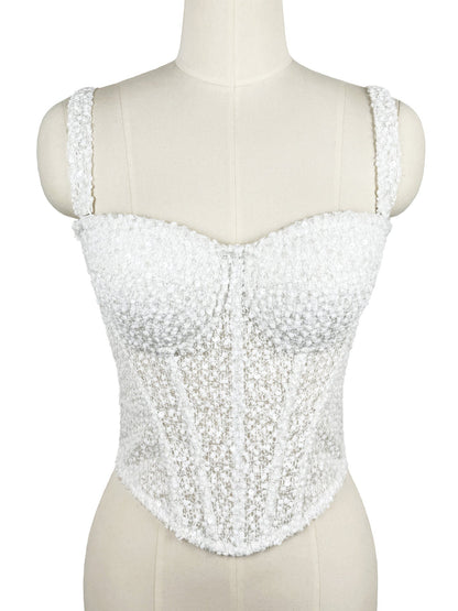 Sequined Boning Corset Corset Slim Fit Slim Fit Tube Top Top Sexy Girl Summer Bra Top Inner Wear Outer Wear