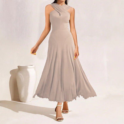 Spring Summer Sexy Girls Cross Chest Cover Women Dress