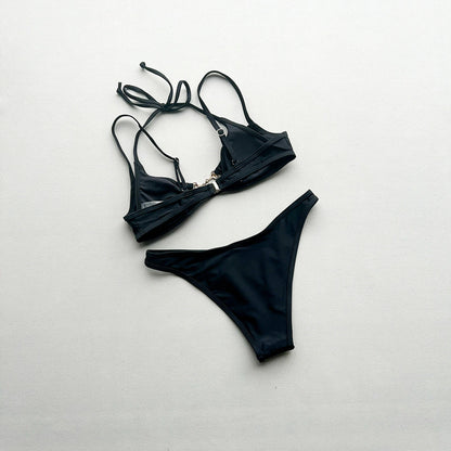 Bikini Sexy Solid Color Bikini Split Women Swimsuit Swimsuit for Women
