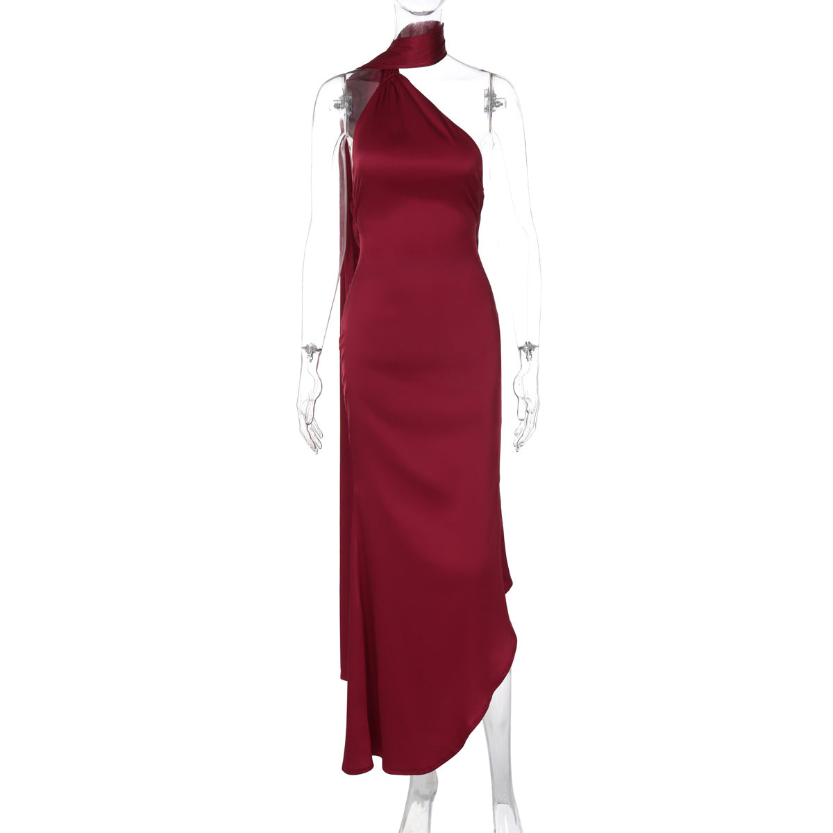 Women Spring Summer Sexy Backless Lace up Halter Ribbon Dress