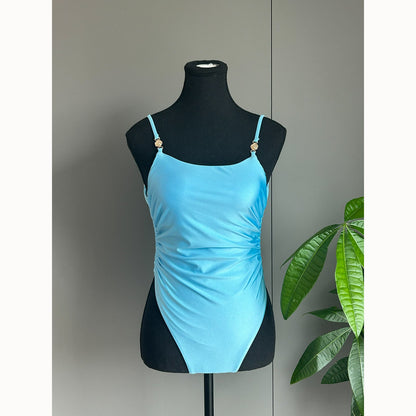 One Piece Swimsuit Women Solid Color Bikini Lady Sexy Swimwear Bikini Women