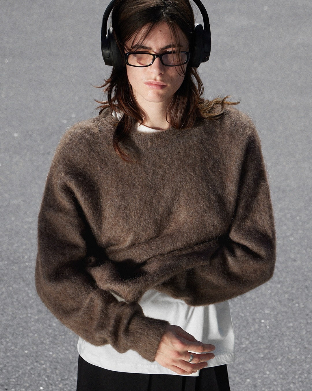 Women Autumn Winter Loose Long Wool Alpaca round Neck Sweater