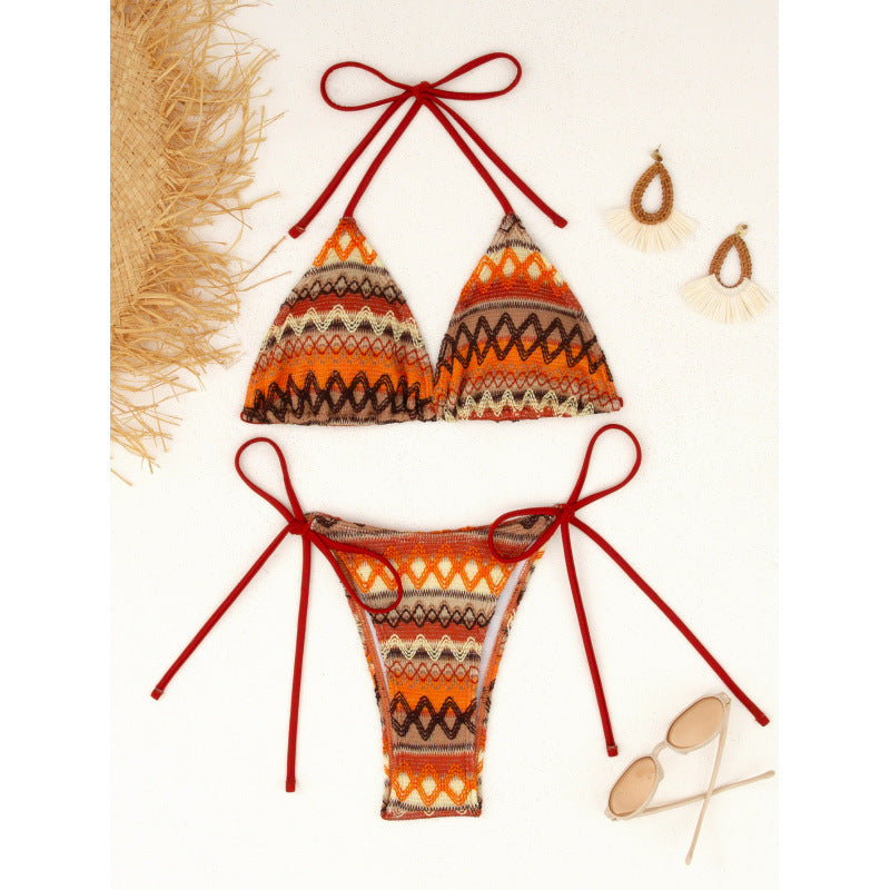 Sexy Three Point Sexy Swimsuit Women Split Beach Bikini Swimsuit