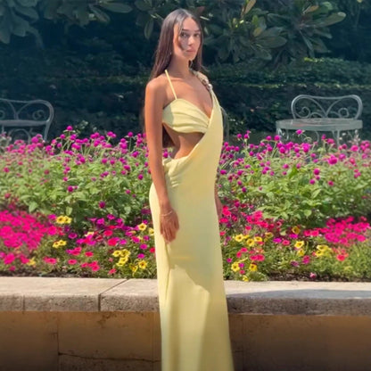 Product One Shoulder Sexy Slim Fit Backless Sexy Dress