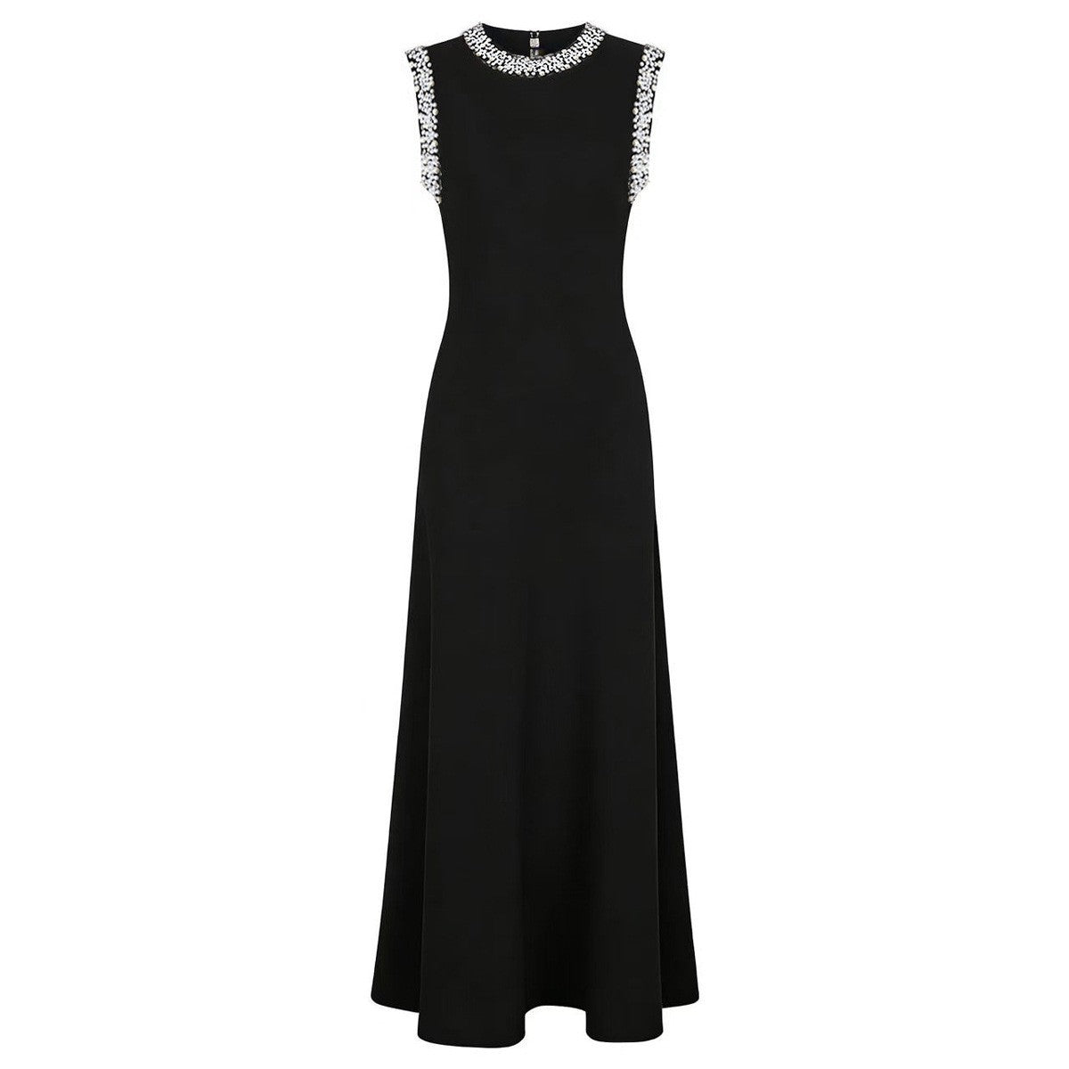 Summer Ladies Internet Popular Slim-Fitting Slimming Rhinestone Sleeveless Maxi Dress Women