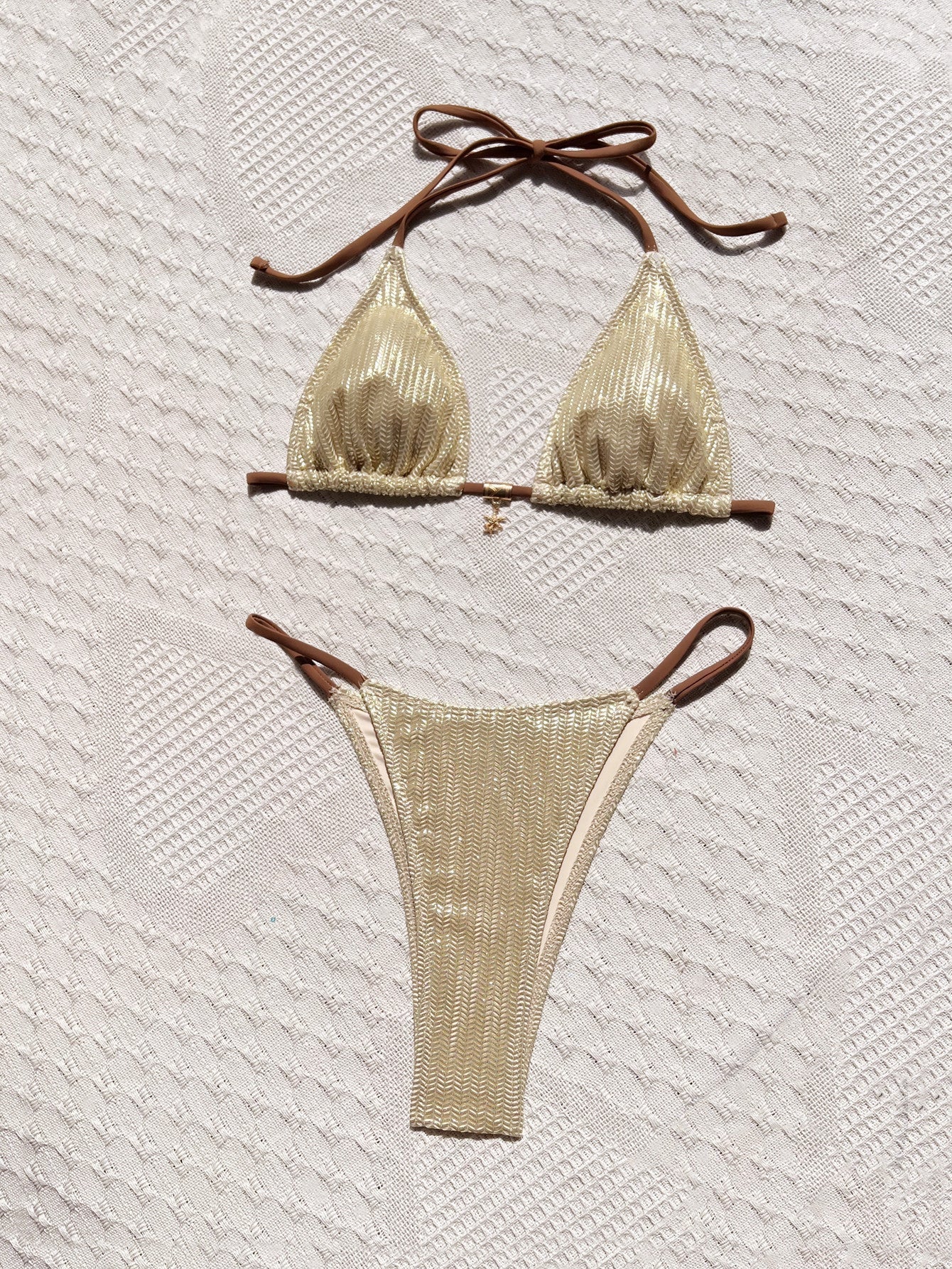 Bikini Backless Swimsuit Women Sexy Swimsuit Solid Color