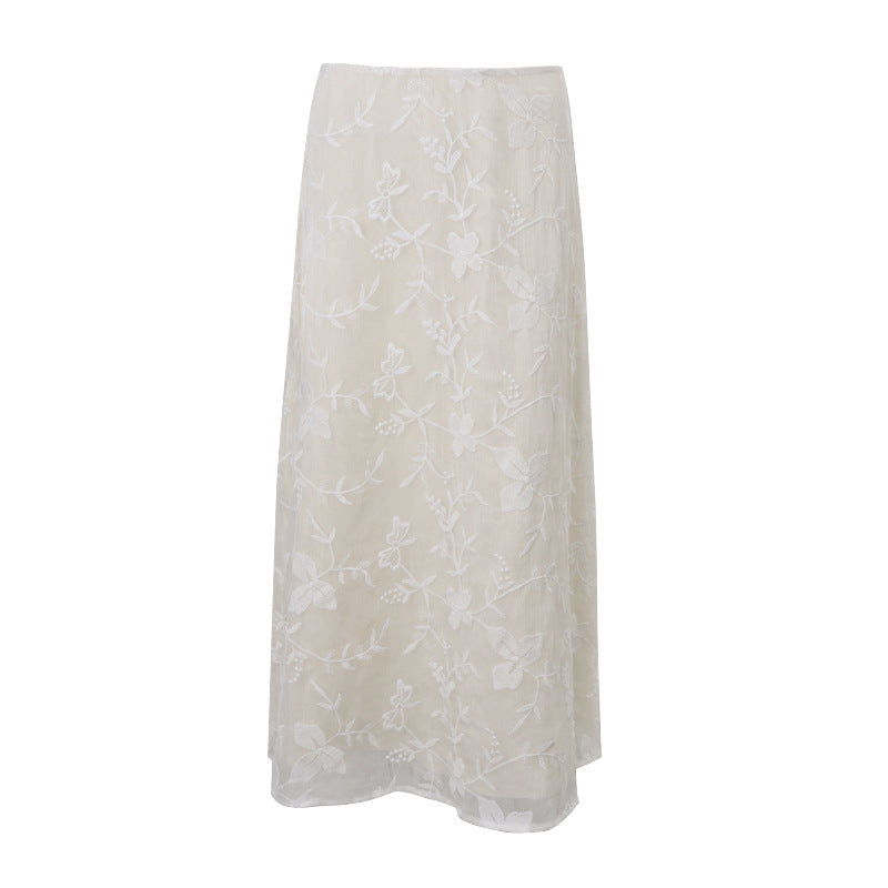 Women Clothing Summer Sexy Low Waist Crocheted Floral Slim Skirt