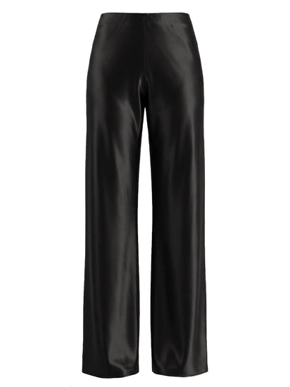 Women Clothing Acetate Satin Pants High End Exquisite High Waist Drooping Straight Wide Leg Pants Women