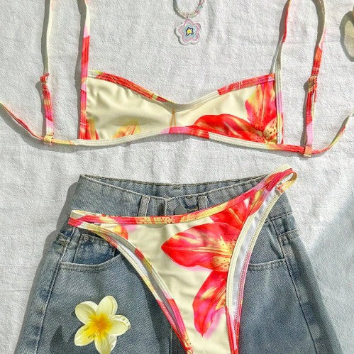 Sexy Women Exposed Back Summer Beach Bikini Swimsuit
