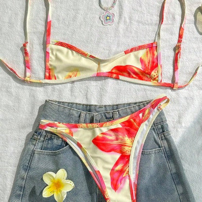 Sexy Women Exposed Back Summer Beach Bikini Swimsuit