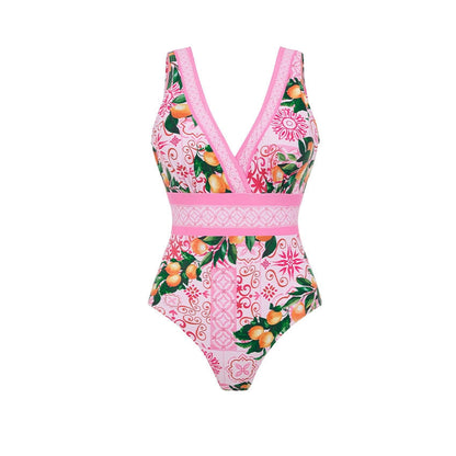 Swimsuit Summer Fresh Citrus Print Vacation Swimsuit Women