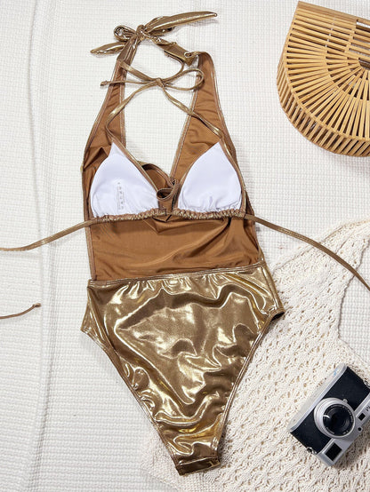 Bikini Golden Strap One Piece Swimsuit