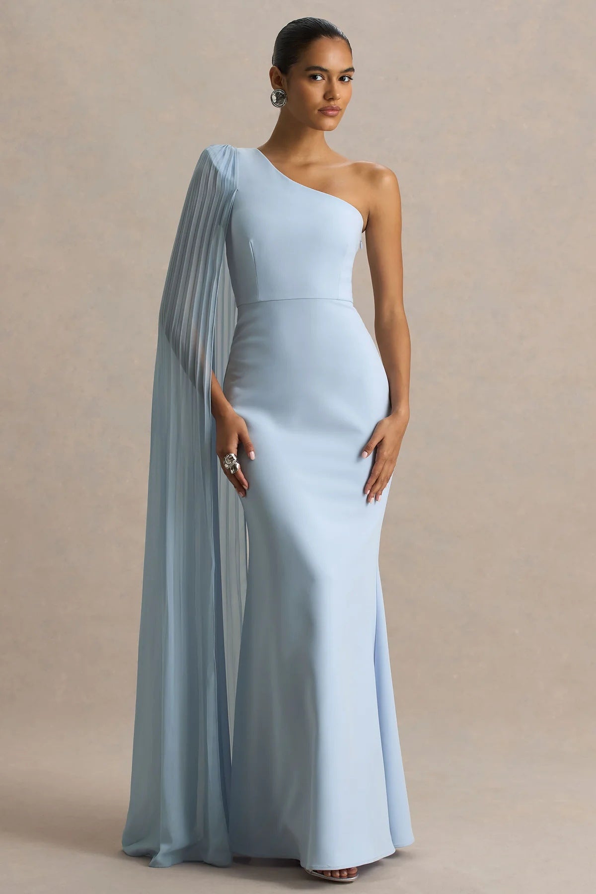 Spring Summer Shoulder Pleated Maxi Dress Holiday Party Women Dress