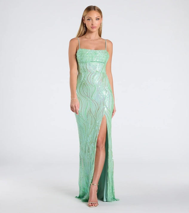 Dress Sexy Sling Backless High Slit Sequ Socialite Dress