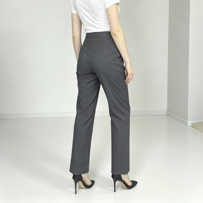 Pants Elegant All Matching Elastic Waistband Stretch Pocket Work Pant Women Office Casual Pants