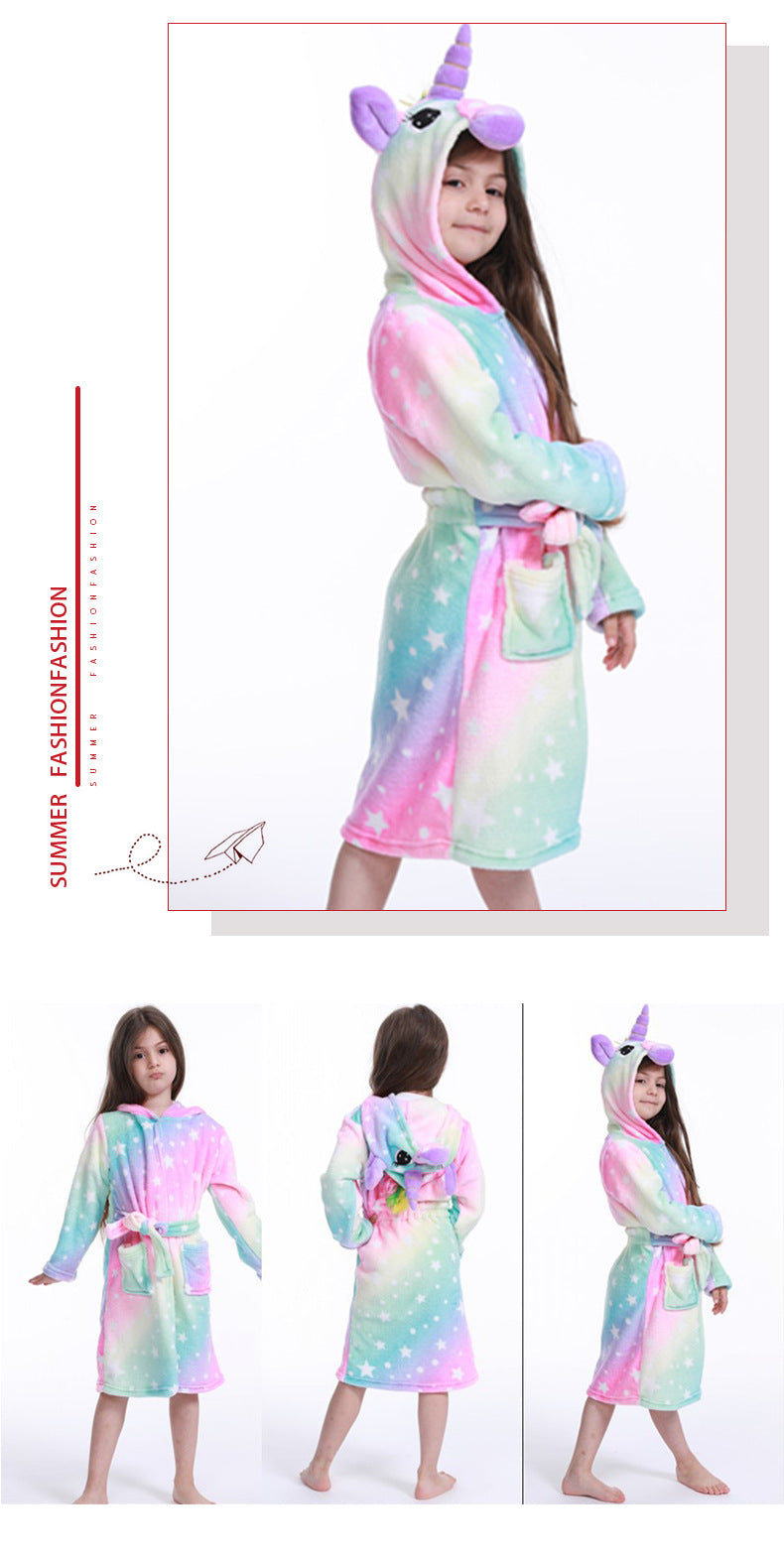 Children Bath Robes Flannel Winter Kids Sleepwear Robe Infant Pijamas Nightgown For Boys Girls Pajamas 1-11 Years Baby Clothes