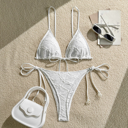 Sexy Halter Lace up Swimsuit Women Two Piece Bikini Bikini Swimsuit