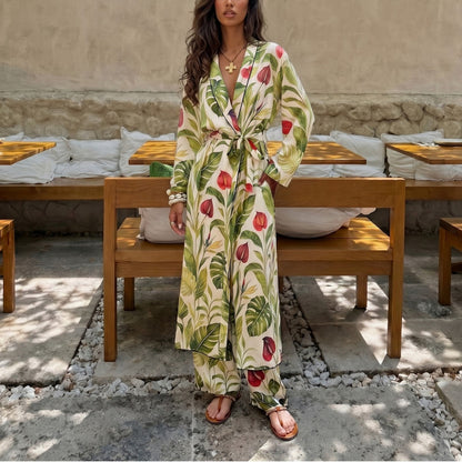 Beach Dress Women Casual Holiday Floral Print Cardigan Bikini Swimsuit Blouse Sun Protective Clothing