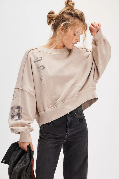 Autumn Winter Women Clothing Printing Loose Casual Top All Matching Hoodie Women