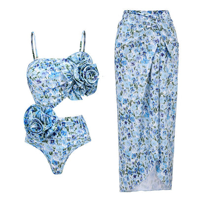 Floral Decoration Or Hollow Out Cutout out Swimsuit Women Clothing Wrap