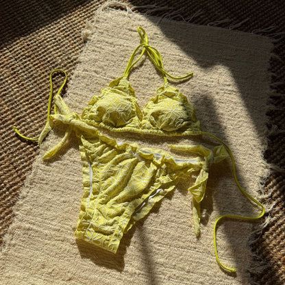 Embroidery Small Floral Sexy Sexy Split Swimwear Swimsuit Bikini