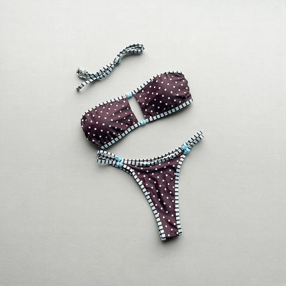 Bikini Sexy Tube Top Bikini Split Women Swimsuit Swimsuit for Women