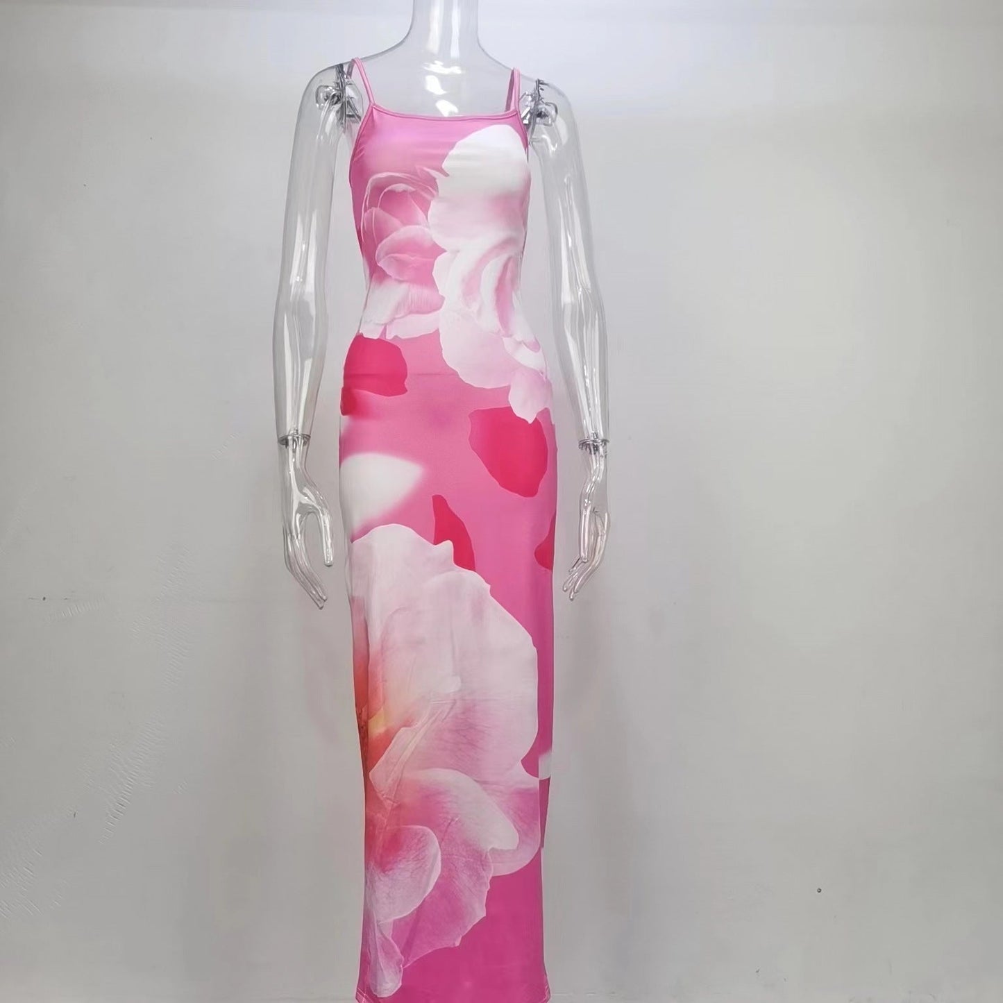 Women Clothing Summer Sexy Socialite Backless Slit Sling Dress Women