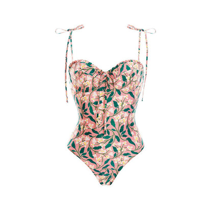 Floral One Piece Swimsuit Women Vacation Beach Dress Swimsuit Supply