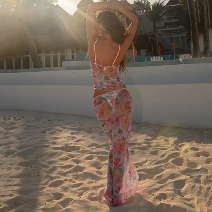 Beach Dress Bikini Sexy Bikini Floral Gauzy Women Swimsuit Swimsuit Women