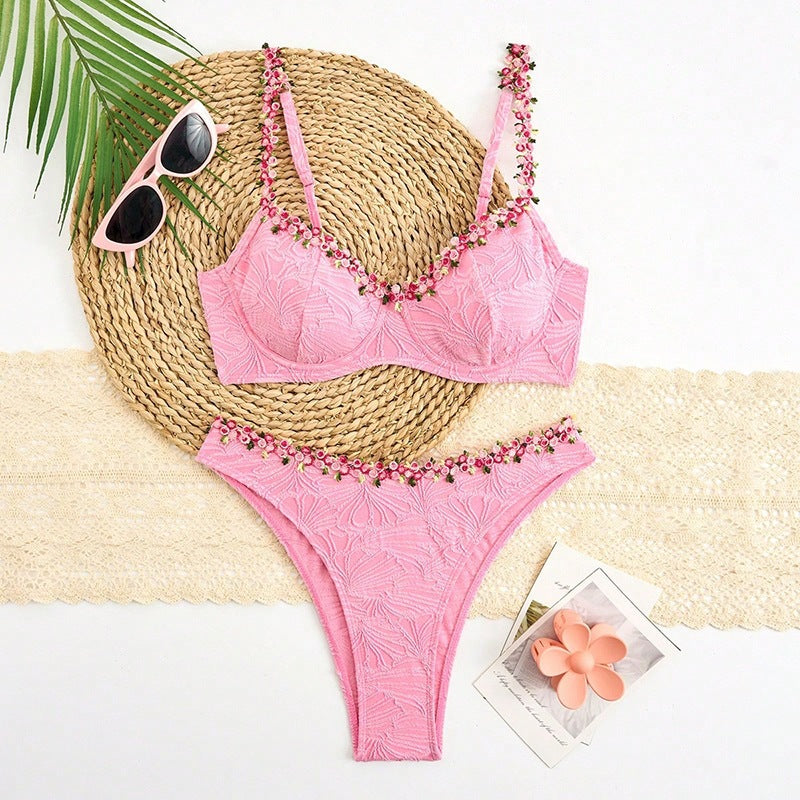 Sexy Suspenders Bikini Split Swimsuit Women High Grade Seaside Beach Swimsuit