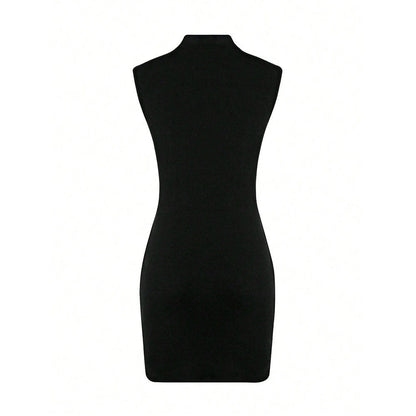Women French Intellectual Dress Summer Sweet Spicy High Waist Hip Wrapped Dress