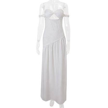 Women Clothing Summer off Shoulder Sexy Vacation Slim Fit Dress Women